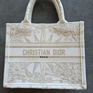 Dior Small Book Tote Dior Rêve d'Infini Embroidery with Gold-Tone Metallic Threa